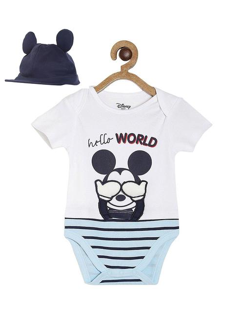 infant printed romper with cap - 21181701 - Very Small Image - 1