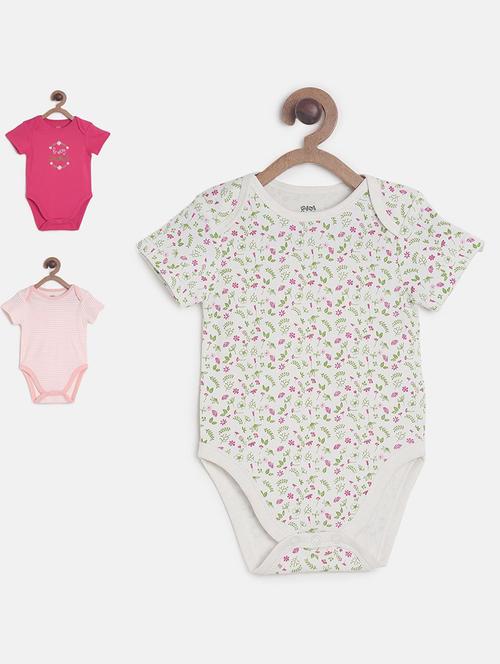 pack of 3 multi colored rompers - 21181769 - Very Small Image - 1