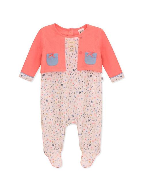 pink printed cotton onesie - 21182158 - Very Small Image - 1