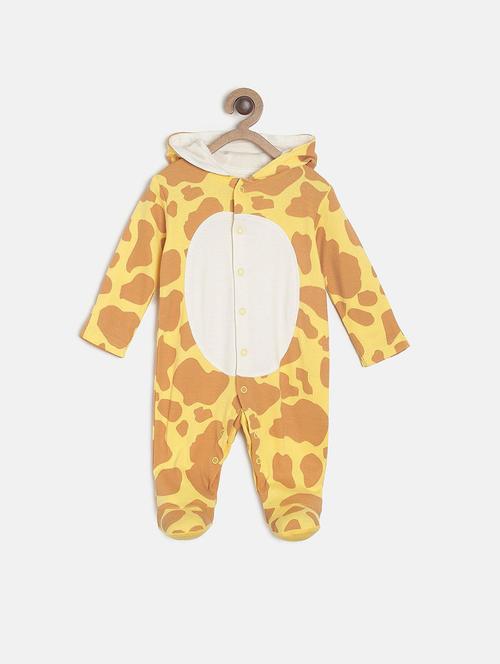 yellow printed cotton onesie - 21182607 - Very Small Image - 1