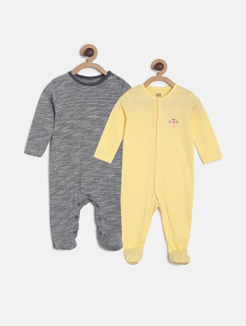 pack of 2 multi coloured printed onesies - 21182680 - Very Small Image - 1