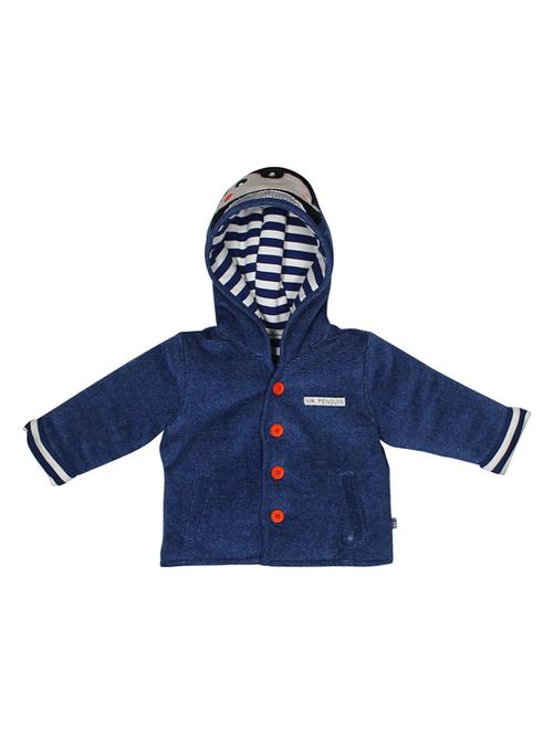 navy blue cotton blend regular jackets & coat - 21183187 - Very Small Image - 1