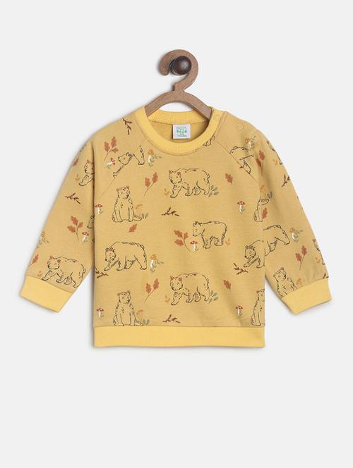 yellow cotton all over print sweatshirt - 21183320 - Very Small Image - 1