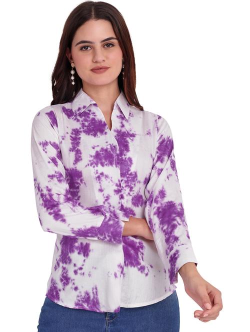 white cotton blend casual top - 21185484 - Very Small Image - 1