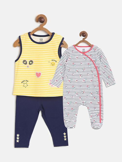 girls printed full length sets with rompers - 21186672 - Very Small Image - 1