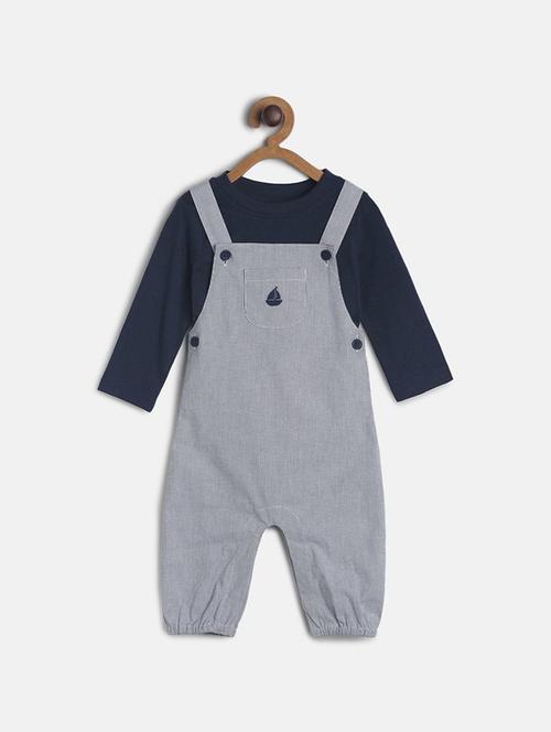 charcoal cotton dungarees set - 21187286 - Very Small Image - 1