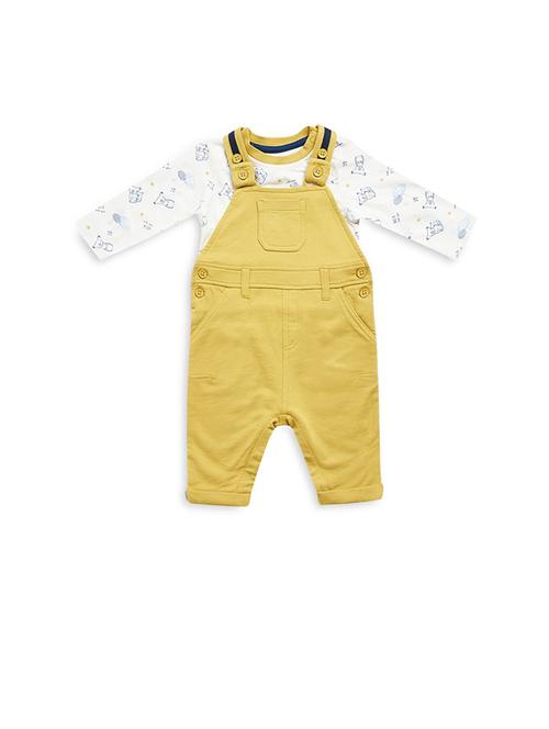 kids solids dungree with t-shirt - 21187525 - Very Small Image - 1