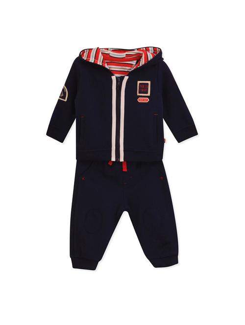 navy blue cotton blend full length set - 21187656 - Very Small Image - 1