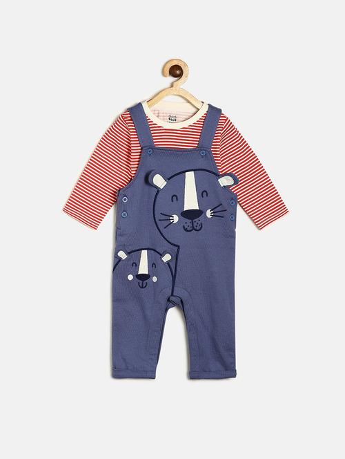 navy blue cotton dungaree sets twin sets & dungree - 21187875 - Very Small Image - 1