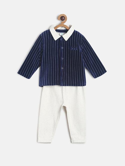 navy blue cotton full length set - 21187880 - Very Small Image - 1