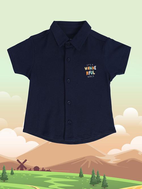 navy blue cotton shirt - 21188298 - Very Small Image - 1