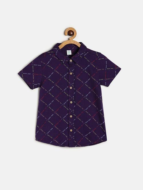 kids printed cotton blend shirt - 21188315 - Very Small Image - 1
