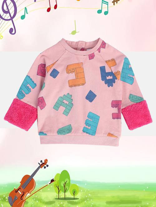 pink cotton front print sweatshirt - 21188500 - Very Small Image - 1