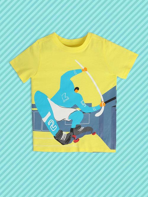 boy's round neck printed t-shirt - 21189986 - Very Small Image - 1