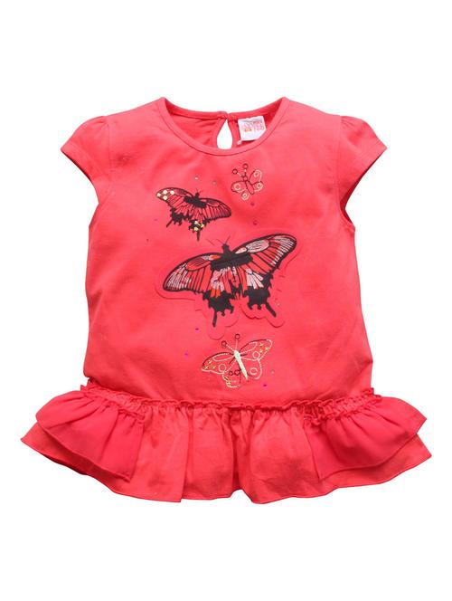 pink cotton blend regular tee - 21191103 - Very Small Image - 1