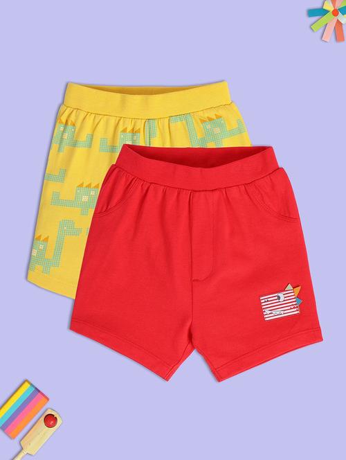 pack of 2 multi colored mid rise shorts - 21191590 - Very Small Image - 1