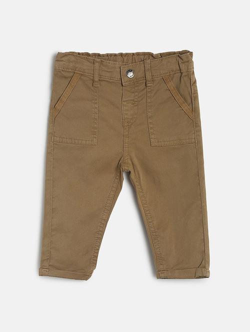 brown cotton casual trouser - 21192545 - Very Small Image - 1