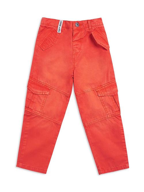 orange cotton blend casual trouser - 21192567 - Very Small Image - 1
