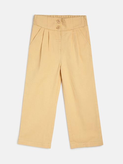 beige cotton casual trouser - 21192860 - Very Small Image - 1
