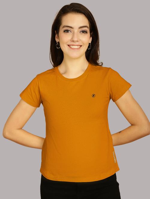 mustard cotton regular tshirt - 21193556 - Very Small Image - 1