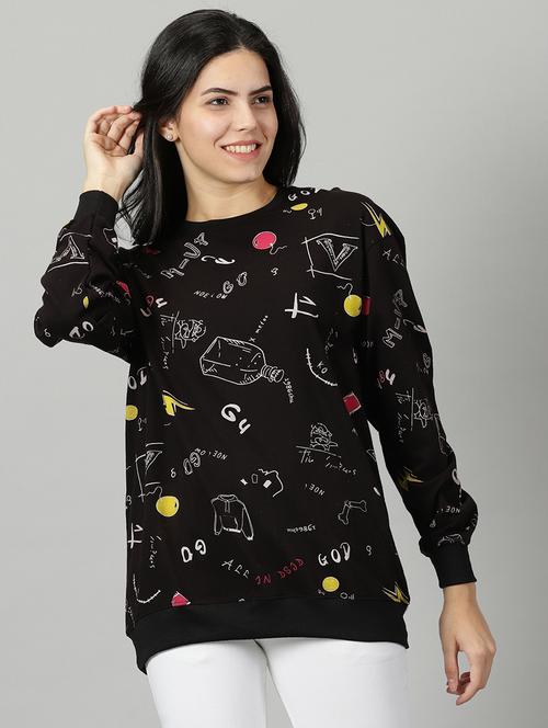 round neck printed sweatshirt - 21193919 - Very Small Image - 1
