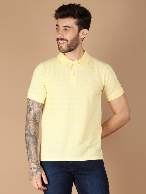 men striped half sleeve polo t-shirt - 21194979 - Very Small Image - 1