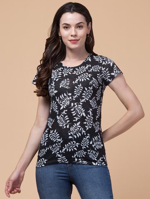 leaf printed t-shirt - 21222652 - Very Small Image - 1