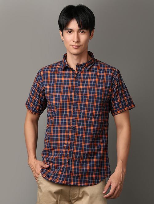 men collared neck short sleeves casual shirt - 21224493 - Very Small Image - 1