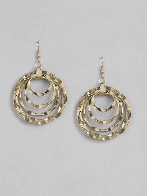 gold metal drop earring - 21225032 - Very Small Image - 1