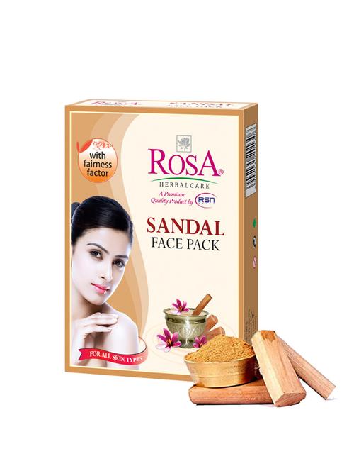 Rosa Sandal Face Pack For Glowing Skin I Calming,acne Control I Herbal Ingredient I Pack Of 3-100gm - 21227805 - Very Small Image - 1
