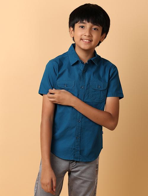 boys collared neck short sleeves shirt - 21230229 - Very Small Image - 1