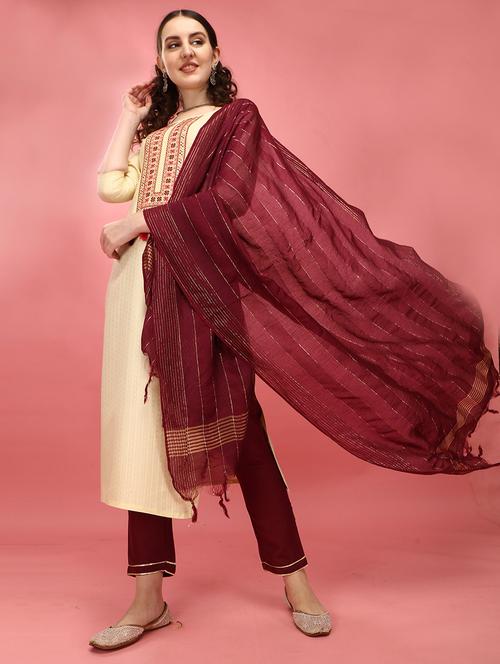 women three quarter sleeve suit set - 21230418 - Very Small Image - 1