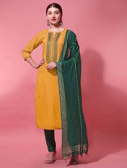 women kurta pant set with dupatta - 21230590 - Very Small Image - 1
