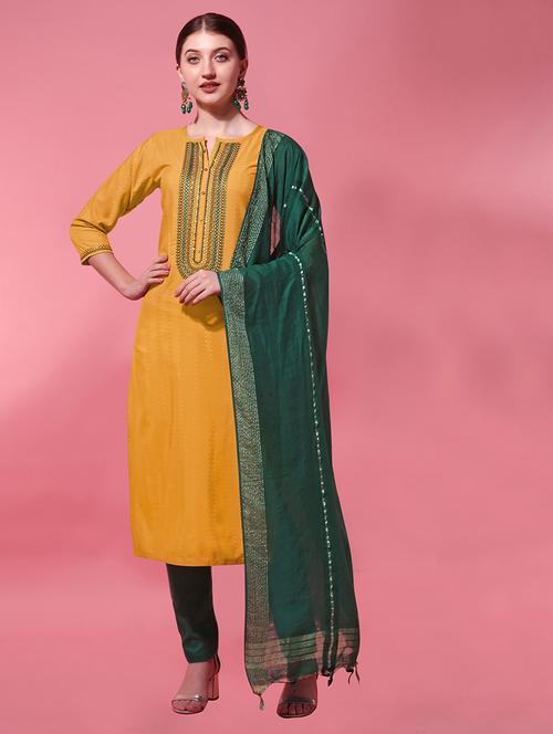 women kurta pant set with dupatta - 21230592 - Very Small Image - 1