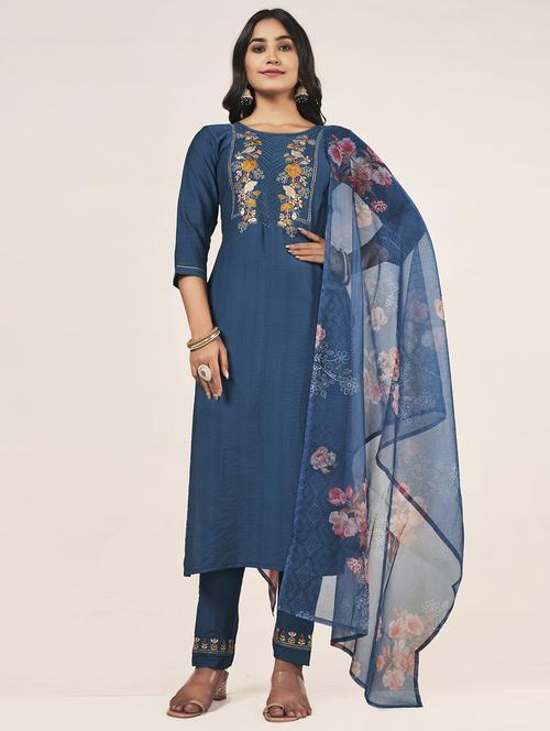 women kurta pant set with dupatta - 21230614 - Very Small Image - 1