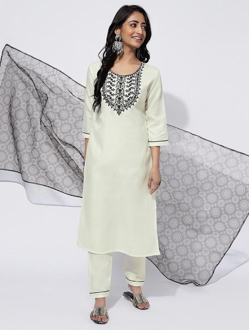 women three quarter sleeve suit set - 21230860 - Very Small Image - 1