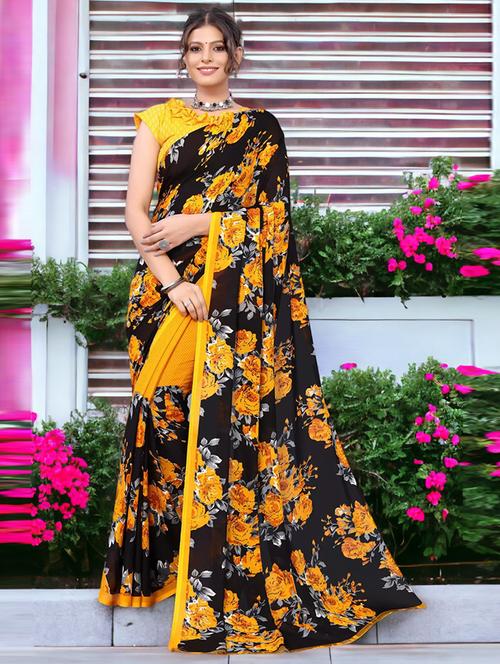 women printed saree - 21231042 - Very Small Image - 1
