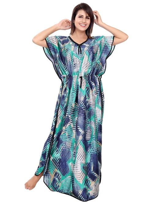 women printed cotton nighty  - 21231217 - Very Small Image - 1