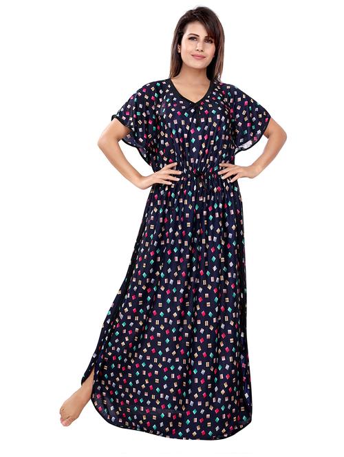 women printed cotton nighty  - 21231218 - Very Small Image - 1