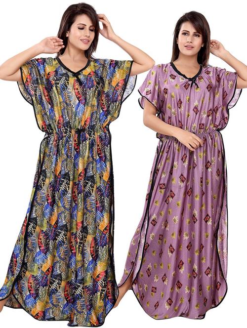 women pack of 2 printed nighty  - 21231506 - Very Small Image - 1