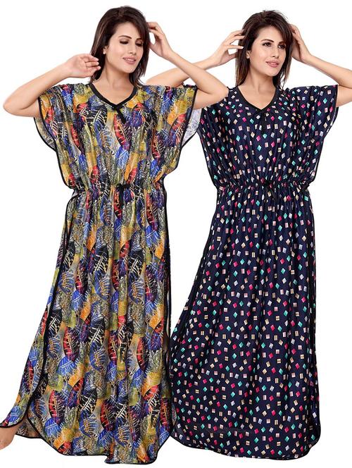 women pack of 2 printed nighty  - 21231507 - Very Small Image - 1
