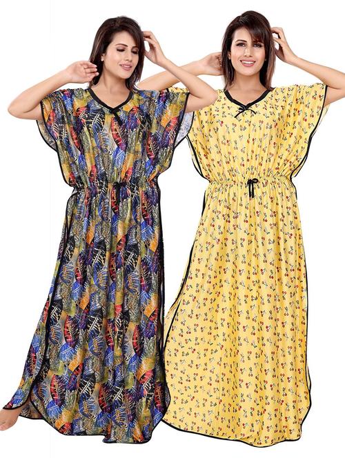 women pack of 2 printed nighty  - 21231511 - Very Small Image - 1