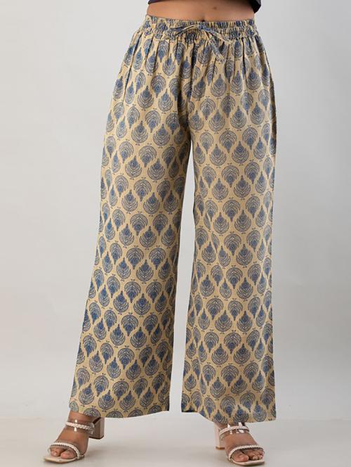 women flared fit printed palazzo - 21231964 - Very Small Image - 1