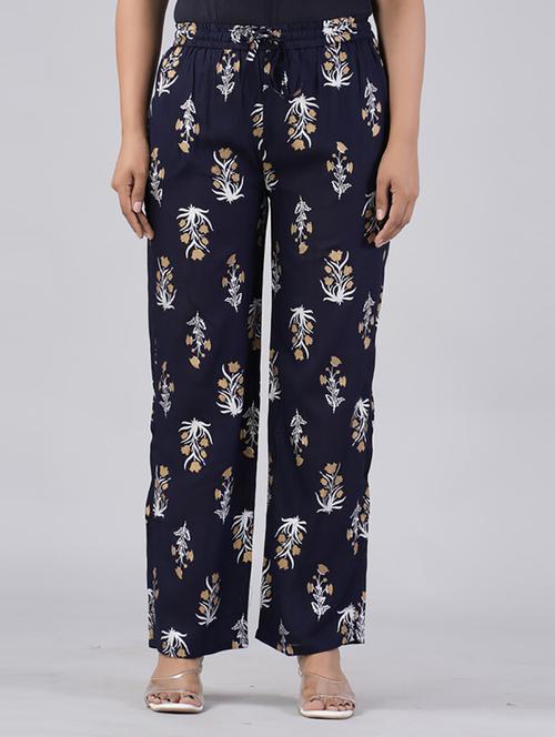 women straight fit printed palazzo - 21231991 - Very Small Image - 1