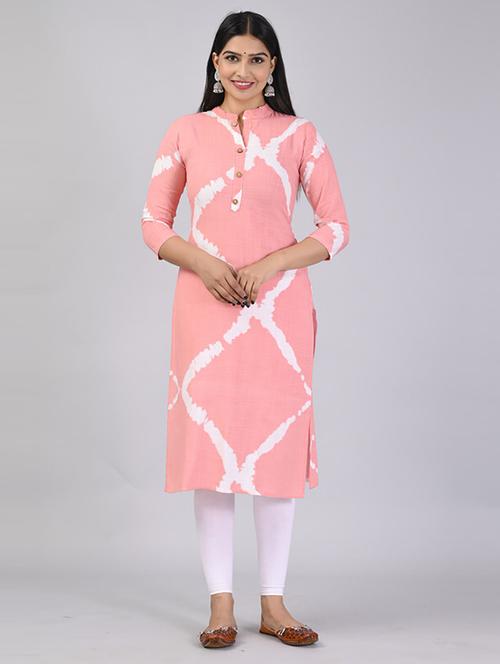 women three quarter sleeve printed straight kurta - 21232058 - Very Small Image - 1