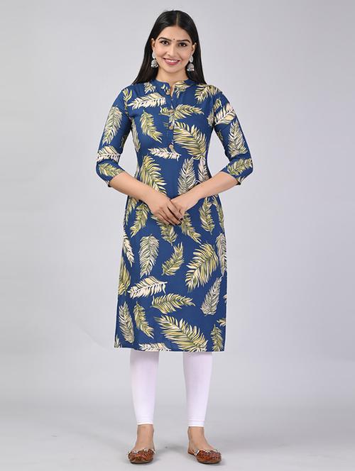 women three quarter sleeve straight kurta - 21232062 - Very Small Image - 1