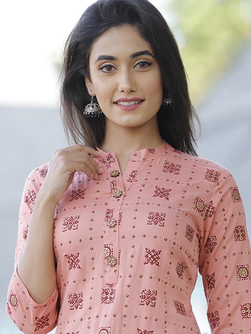 women printed kurta sharara set - 21232235 - Standard Image - 4