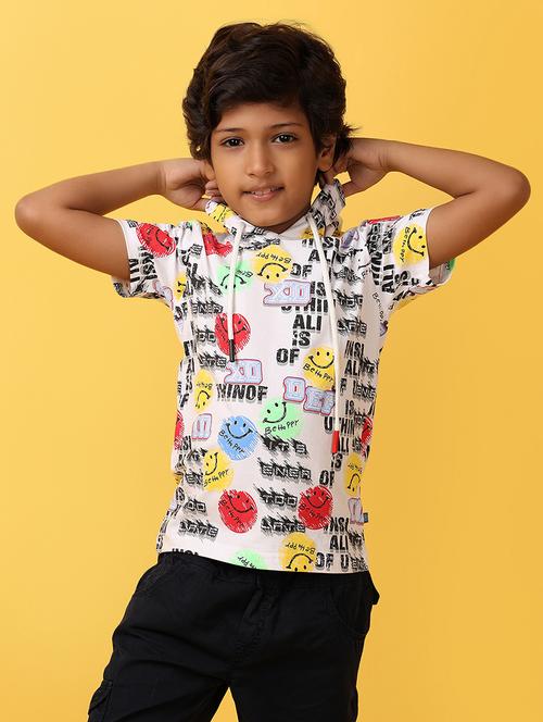 boys quirky printed hooded t-shirt - 21233324 - Very Small Image - 1