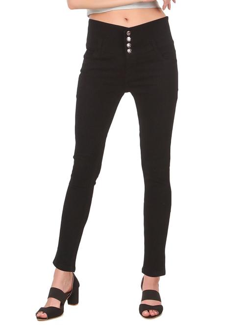 women solid mid rise denim jean - 21234074 - Very Small Image - 1