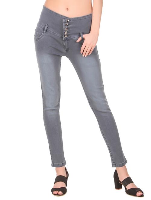 women solid mid rise denim jean - 21234077 - Very Small Image - 1